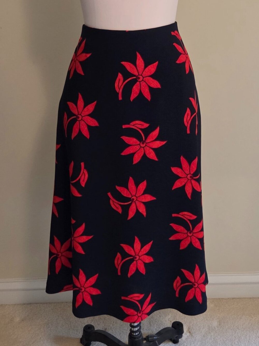 Banana Republic Navy Floral Skirt